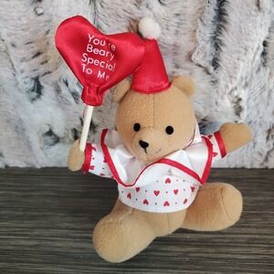 Vtg RUSS Tiny Teddy Bear YOU'RE BEARY SPECIAL TO ME Red Heart Balloon Mini Plush